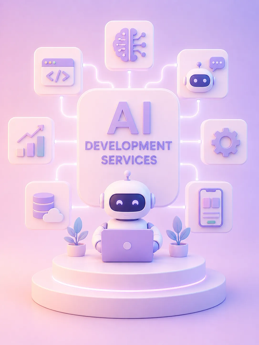AI development services showcase featuring intelligent web experiences